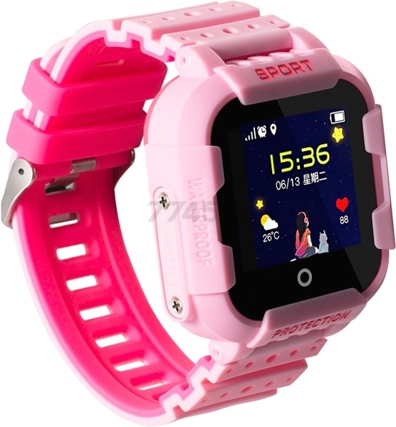 Умные часы детские WONLEX КТ03 розовый - Фото 2