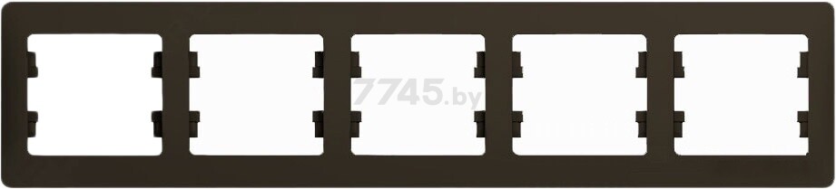 Рамка пятиместная SCHNEIDER ELECTRIC Glossa горизонтальная шоколад (GSL000805)
