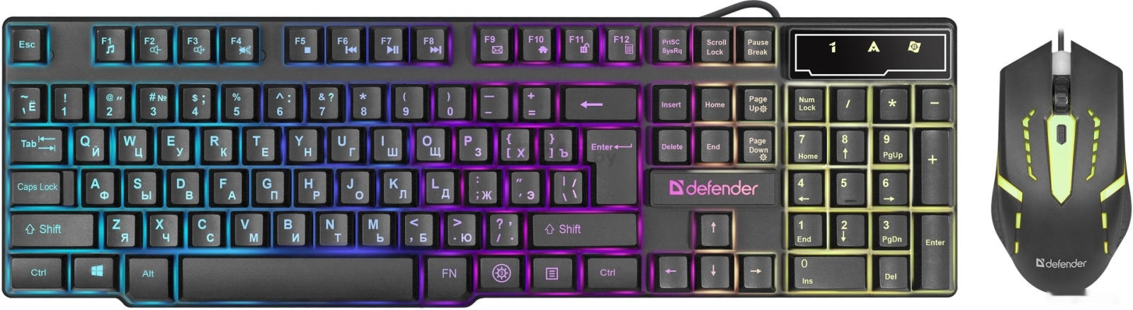 Комплект игровой клавиатура и мышь DEFENDER Sydney C-970 RU Black
