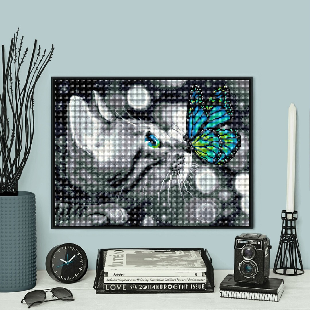 Алмазная вышивка АЛМАЗНАЯ ЖИВОПИСЬ Бенгал и бабочка 40х30 см (АЖ-1789) - Фото 2