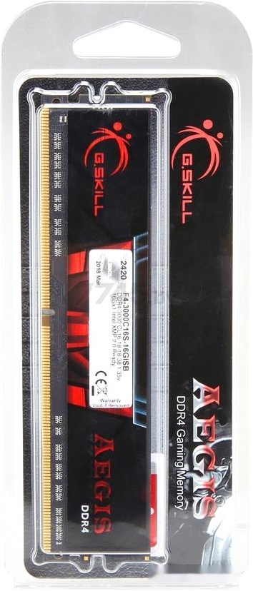Оперативная память G.SKILL Aegis 16GB DDR4 PC-24000 (F4-3000C16S-16GISB) - Фото 3