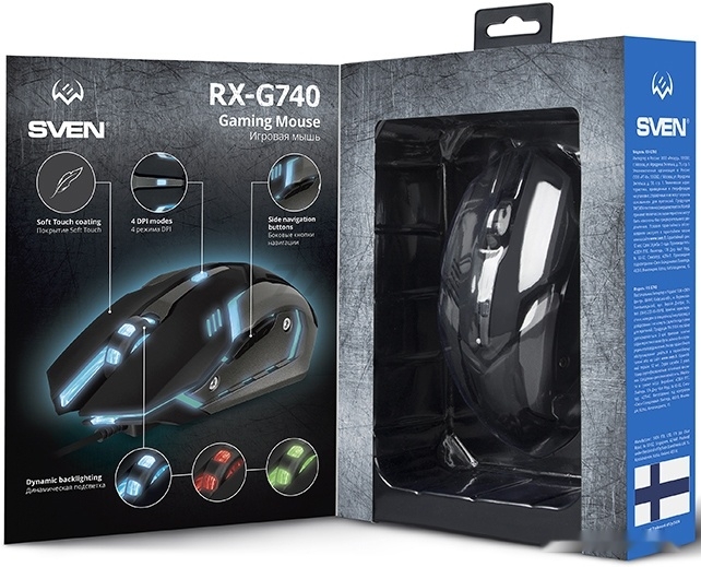 Мышь игровая SVEN RX-G740 Black - Фото 4