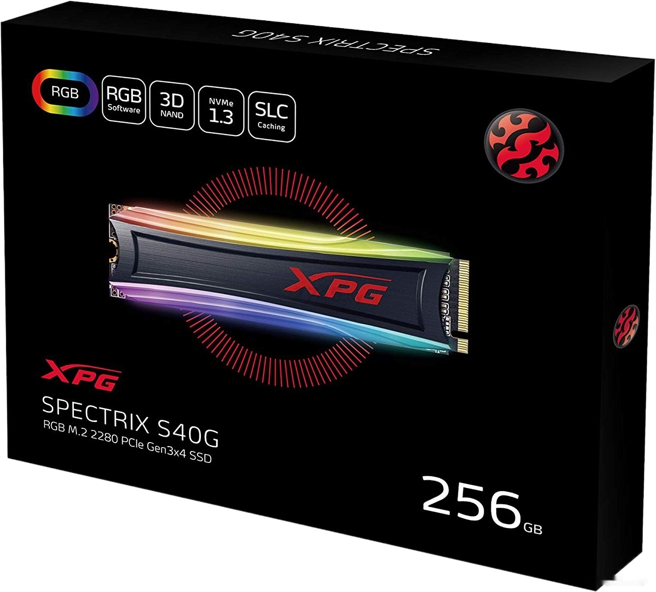 SSD диск A-Data XPG Spectrix S40G RGB 256GB (AS40G-256GT-C) - Фото 4