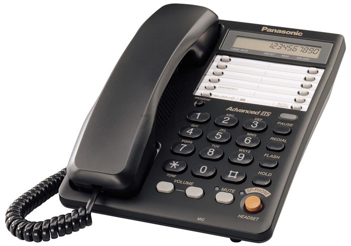 Телефон домашний проводной PANASONIC KX-TS2365RUB
