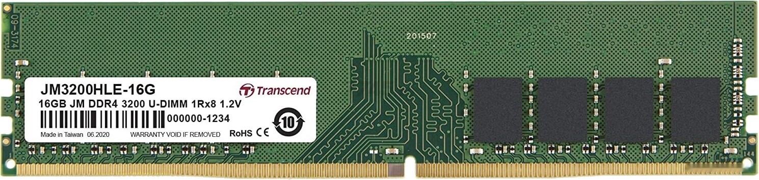 Оперативная память TRANSCEND JetRam 16GB DDR4 PC4-25600 (JM3200HLE-16G)