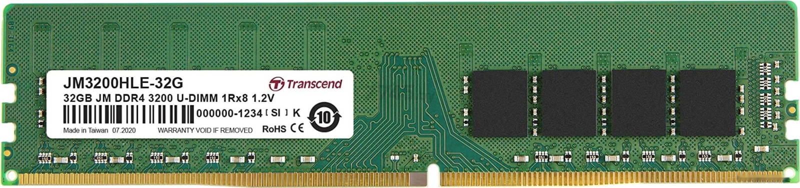 Оперативная память TRANSCEND JetRam 32GB DDR4 PC4-25600 (JM3200HLE-32G)