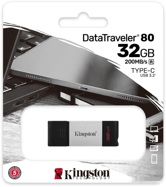 USB-флешка 32 Гб KINGSTON DataTraveler 80 (DT80/32GB) - Фото 5