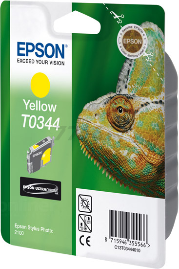 Картридж для принтера струйный EPSON T0344 Yellow (C13T03444010) - Фото 2