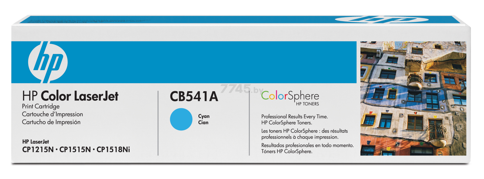 Картридж для принтера лазерный HP 125A голубой (CB541A)