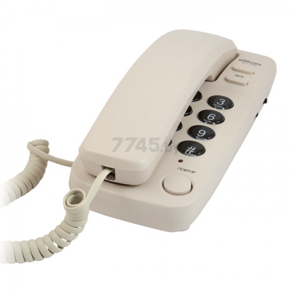 Телефон домашний проводной RITMIX RT-100 Ivory