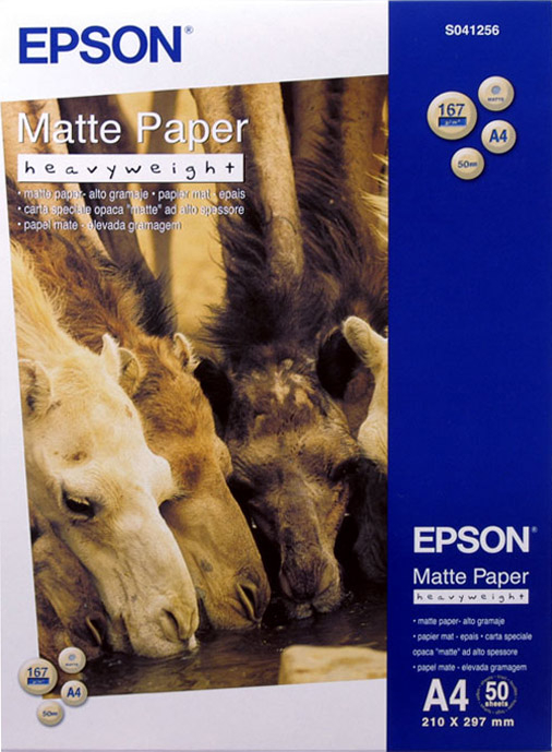 Фотобумага EPSON Matte Heavyweight A4 50 листов (C13S041256)