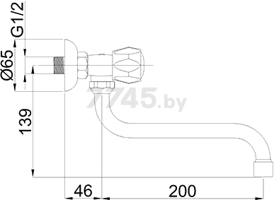 Кран для одной воды RUBINETA R-9 Eco (R93001) - Фото 2