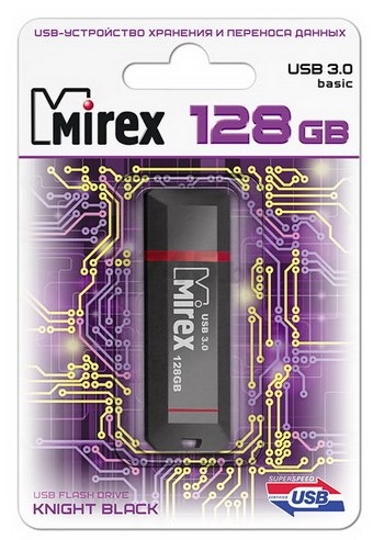 USB-флешка 128 Гб MIREX Knight Black (13600-FM3BK128) - Фото 2