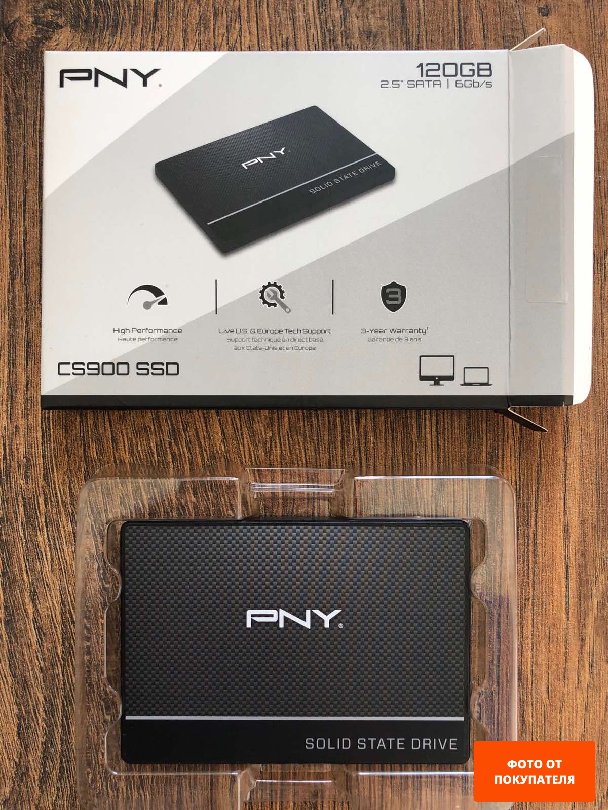 SSD диск PNY CS900 120GB (SSD7CS900-120-PB) - Фото 2