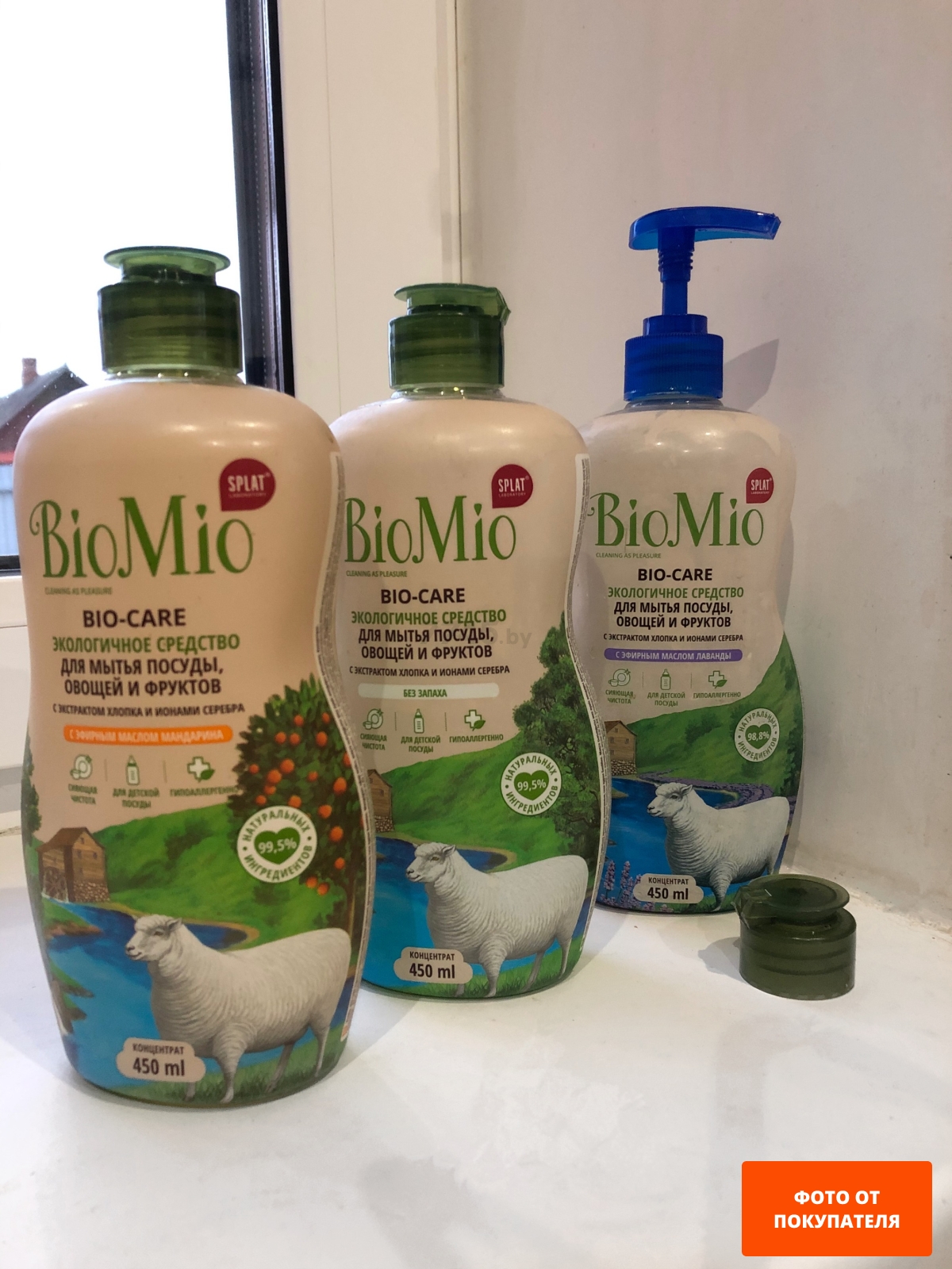 Средство для мытья посуды BIOMIO Bio-Care Без запаха 0,45 л (4603014004376) - Фото 2