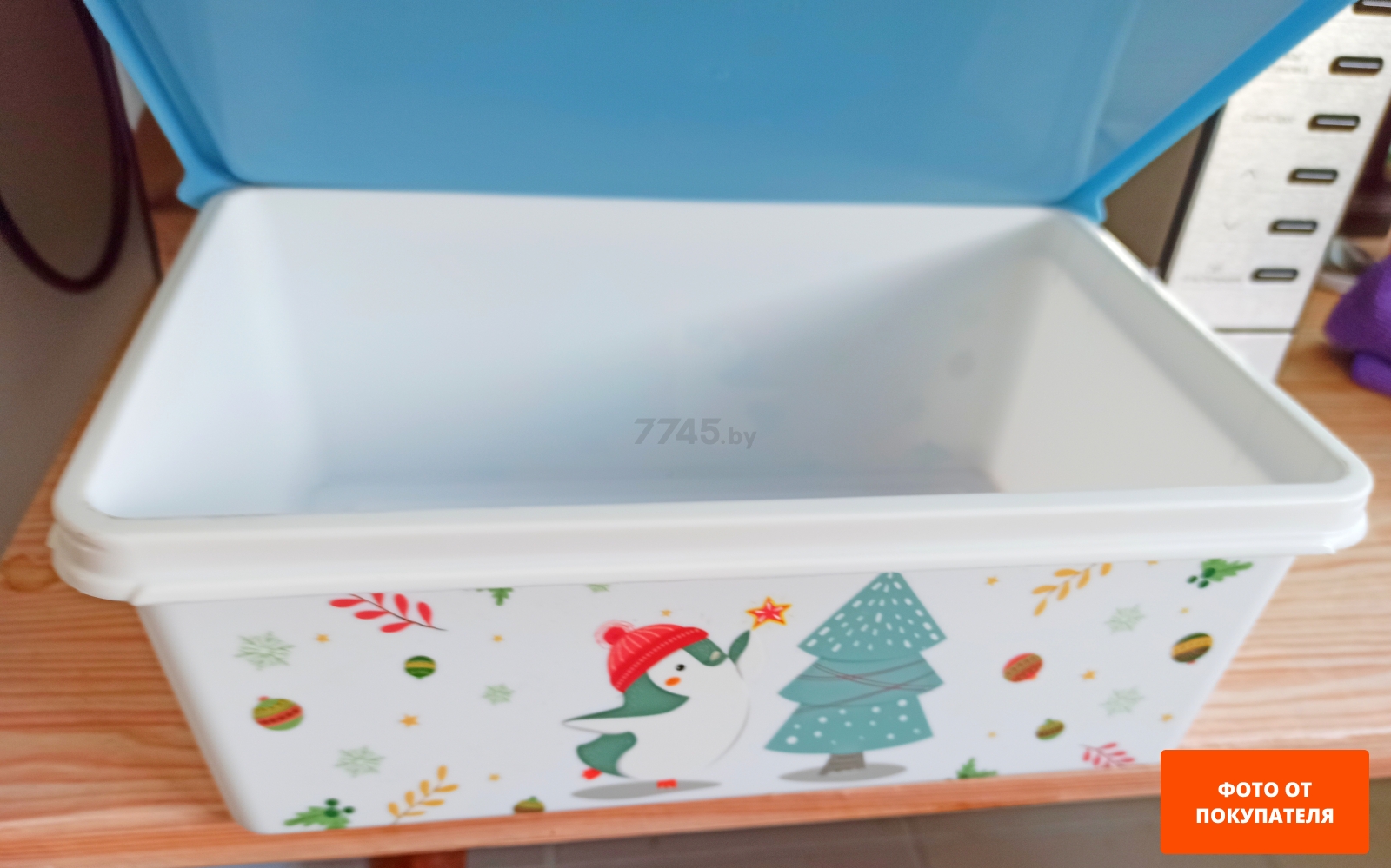 Контейнер пластиковый для пищевых продуктов прямоугольный BEROSSI Christmas 2 л васильковый (ИК53461000) - Фото 2