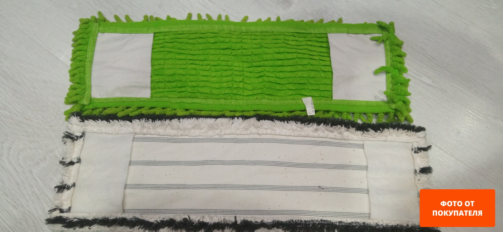 Швабра для пола PERFECTO LINEA Concept с насадкой из шенилла салатовая (43-001060) - Фото 2