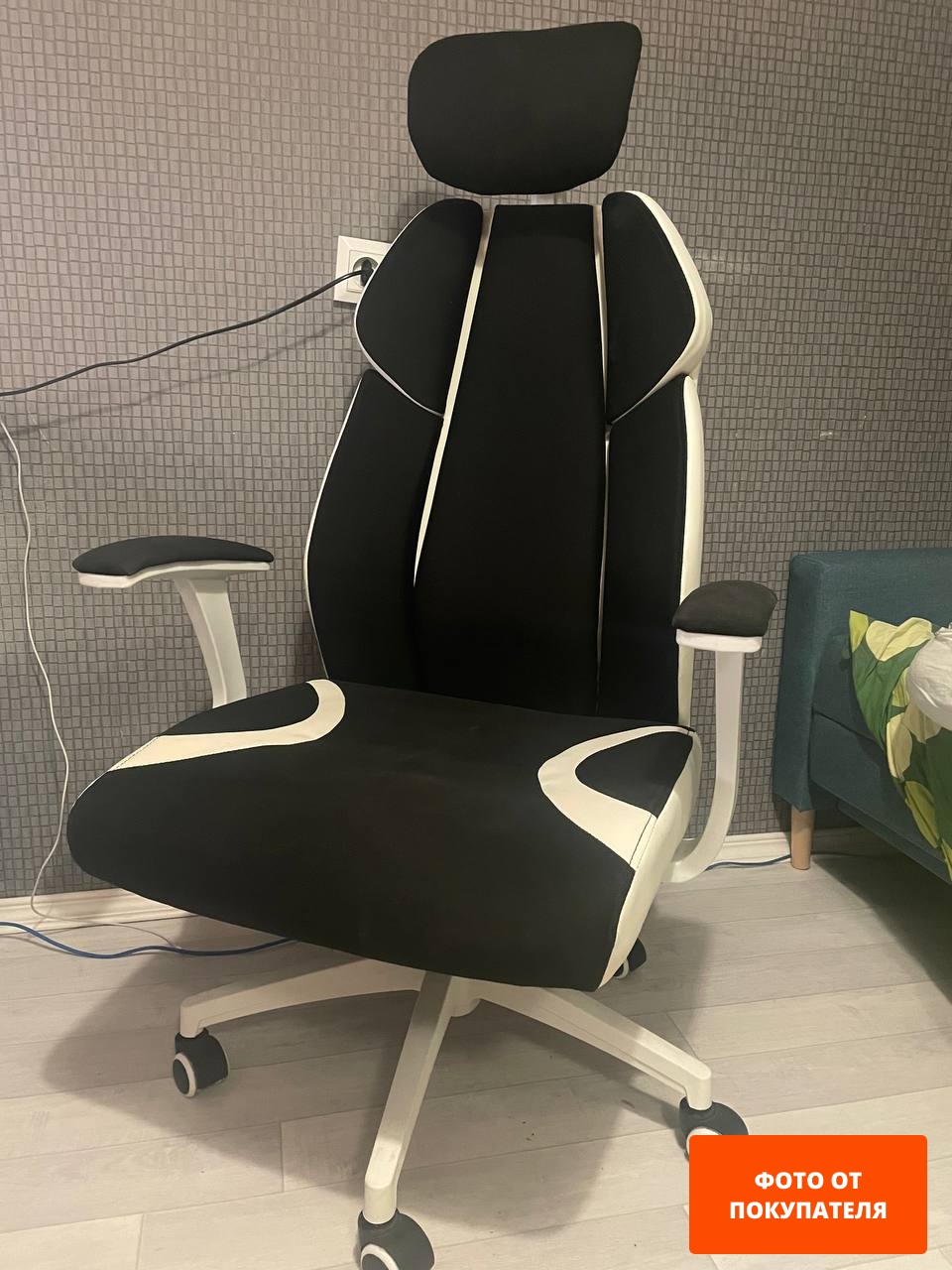 Кресло геймерское HALMAR Chrono черно-белый (V-CH-CHRONO-FOT)
