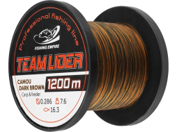 Леска монофильная LIDER Camou Dark Brown 0,28 мм/1200 м 