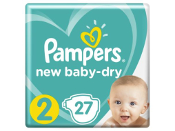 Подгузники PAMPERS New Baby-Dry 2 Mini 3-6 кг 27 штук (8001090784407)