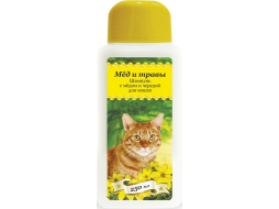 Шампунь для кошек PCHELODAR Мед и травы с медом и чередой 250 мл 
