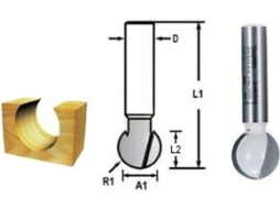 Фреза по дереву пазовая шаровидная 15,9х15,9х32 мм MAKITA 