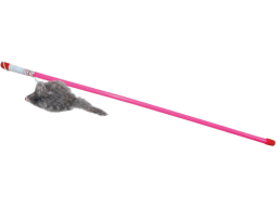 Игрушка для кошек TRIOL Удочка-дразнилка Серая мышка B005 50 см 