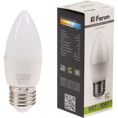 Лампа светодиодная E27 FERON C37