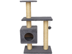 Игровой комплекс для кошек CAT-HOUSE Буран сизаль 55×31×106 см серый (4810801202635)