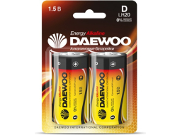 Батарейка D DAEWOO Energy 1,5 V алкалиновая 2 штуки (4690601030429)