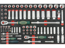 Набор инструментов 1/4", 3/8", 1/2" 6 граней 88 предметов FORCE 