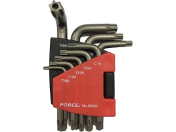Набор ключей Torx Т10Н-Т50Н c отверстием 9 предметов FORCE 