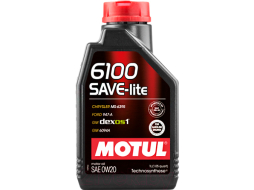 Моторное масло 0W20 полусинтетическое MOTUL 6100 Save-Lite 1 л 