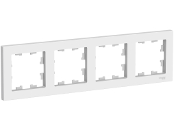 Рамка четырехместная SCHNEIDER ELECTRIC AtlasDesign белая 