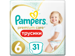 Подгузники-трусики PAMPERS Premium Care Pants 6 Extra Large от 15 кг 31 штука (8001090759917)