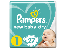 Подгузники PAMPERS New Baby-Dry 1 Newborn 2-5 кг 27 штук (8001090783967)