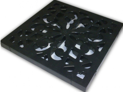 Решетка пластиковая декоративная к дождеприемнику 300х300 черная ECOTECK (ДИ 02405000)