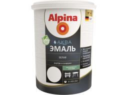 Эмаль акриловая ALPINA Аква белый 0,9 л 
