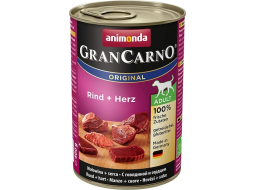 Влажный корм для собак ANIMONDA Gran Carno Original Adult говядина и сердце консервы 400 г (4017721827317)