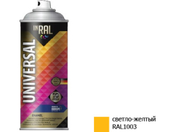 Эмаль аэрозольная унивресальная светло-желтый INRAL Universal Enamel 400 мл 