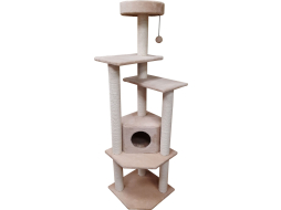 Игровой комплекс для кошек CAT-HOUSE Торнадо хлопок 50×50×180 см бежевый (4810801202017)