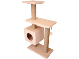Игровой комплекс для кошек CAT-HOUSE Буран джут 55×31×106 см бежевый (4810801201546)