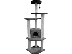 Игровой комплекс для кошек CAT-HOUSE Торнадо сизаль 50×50×180 см серый (4810801202697)