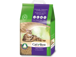 Наполнитель для туалета древесный комкующийся CAT'S BEST Smart Pellet