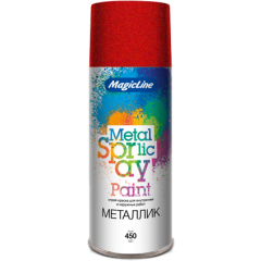 Краска аэрозольная металлик MAGICLINE Metallic Spray красный 450 мл 