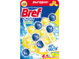 Блок для унитаза BREF Сила-Актив Лимонная свежесть 3х50 г (9000100753463)