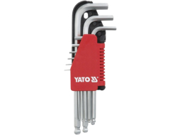 Набор ключей шестигранных 1,5-10 мм 9 предметов длинных с шаром YATO 