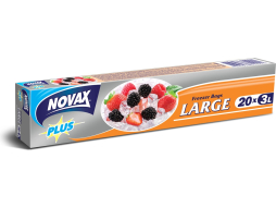 Пакеты для заморозки NOVAX Plus с клипсой 3 л 20 штук 