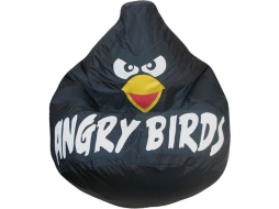Кресло-мешок FLAGMAN Груша Макси Angry Birds черный 