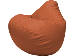 Кресло-мешок FLAGMAN Груша Макси экокожа оранжевый 